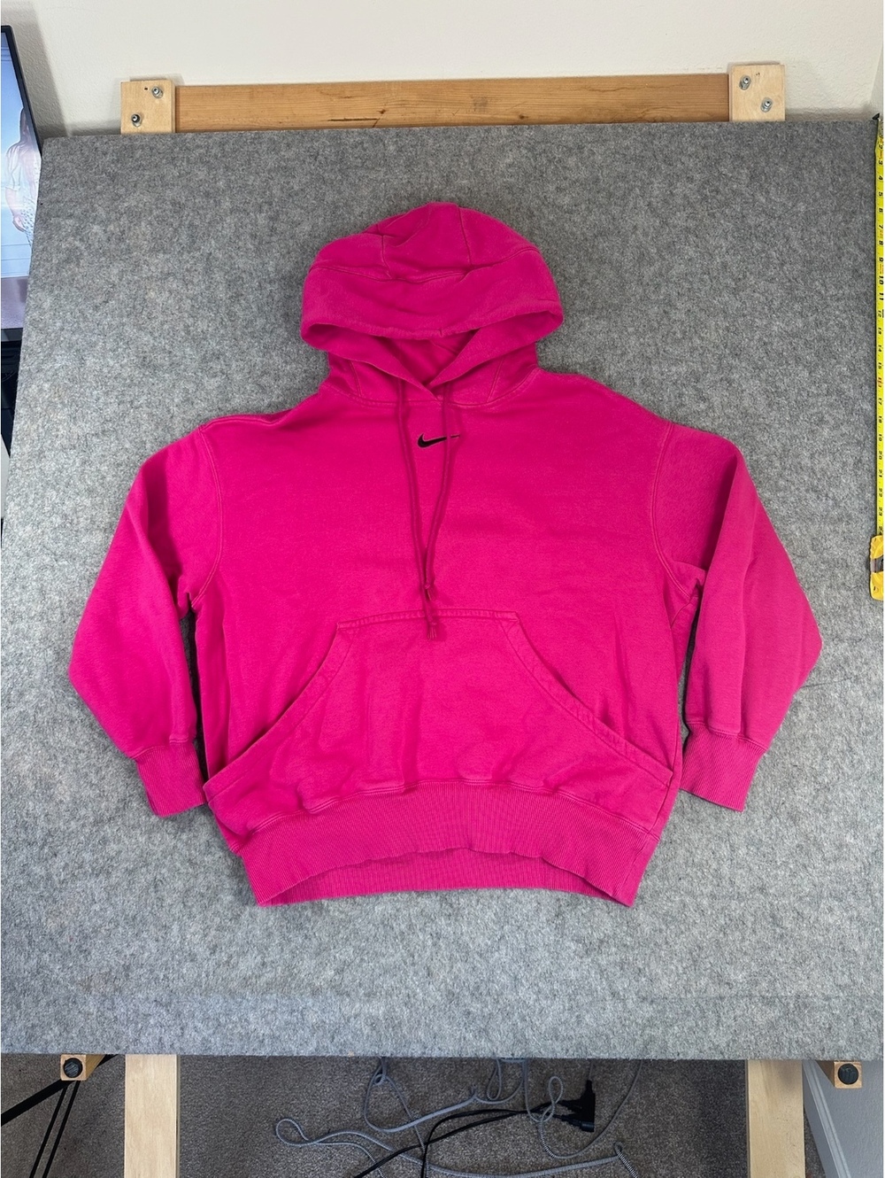 Nike Phoenix Fleece Hoodie Womens M Oversized Center Swoosh Pink Pullover